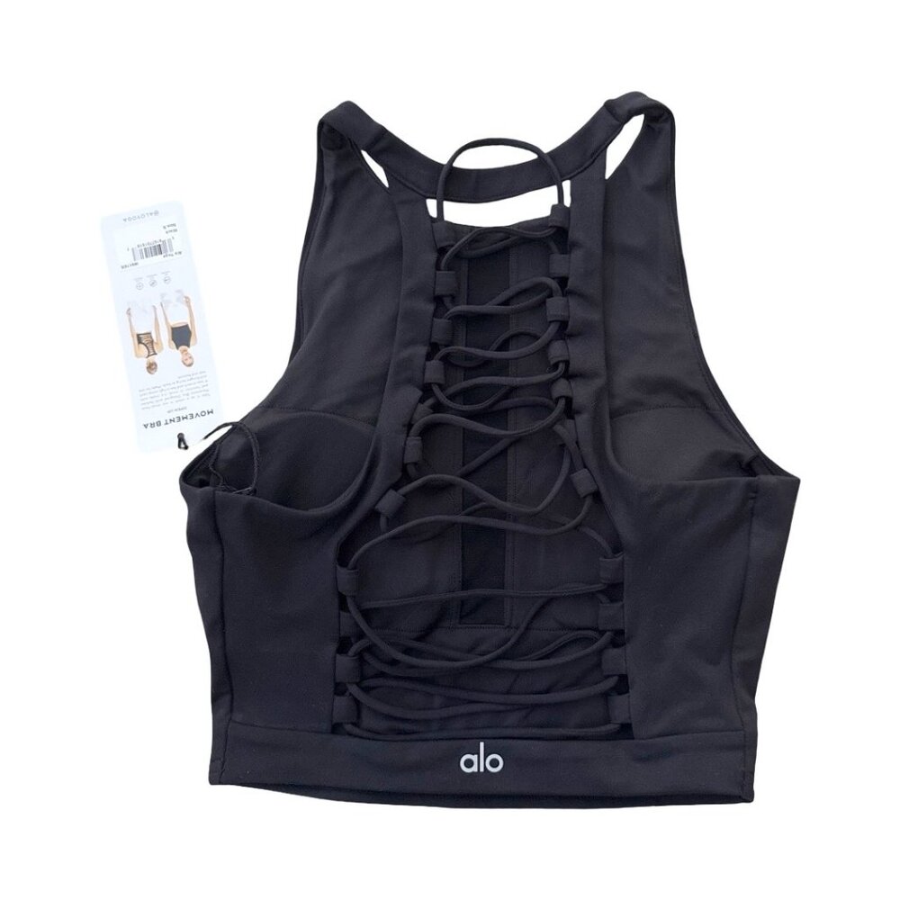 Alo Yoga black MOVEMENT BRA size S - Picture 2 of 7